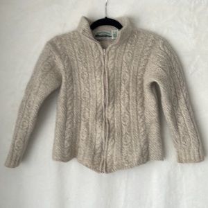 Aran Crafts Ireland Full Zip Front 💯% Merino Wool Sweater Cardigan size S